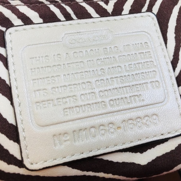 Coach Tan and Brown Woven Shoulder Bag - Picture 3 of 14